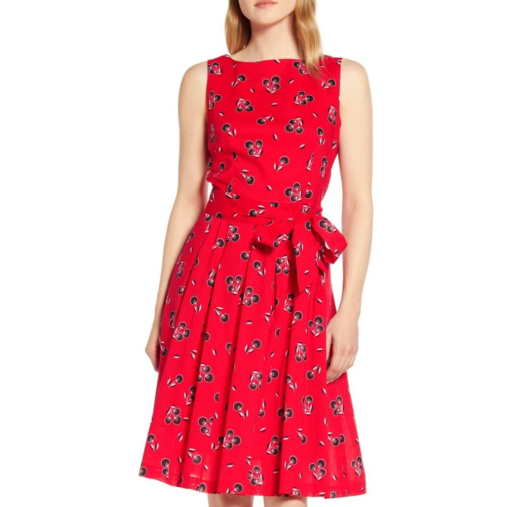 Anne Klein Tussy Mussy Cotton Fit & Flare Dress
